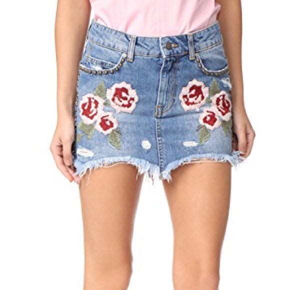 Free People Dresses & Skirts - Free People Wild Rose Ember Mini- Light Denim